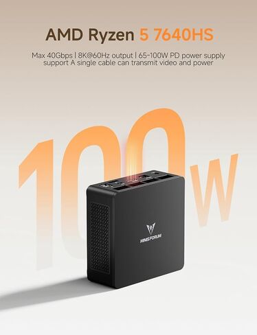 MINISFORUM Mini PC UM760 Slim, AMD Ryzen 5 7640HS Processor(6C/12T, Up to 5.0GHz), 16GB DDR5 RAM & 1TB PCIe 4.0 SSD Mini Computer, Support 8K@60Hz HDMI 2.1/USB4 Output, WIFI6E/BT5.3/Auto Power On in Saudi Arabia