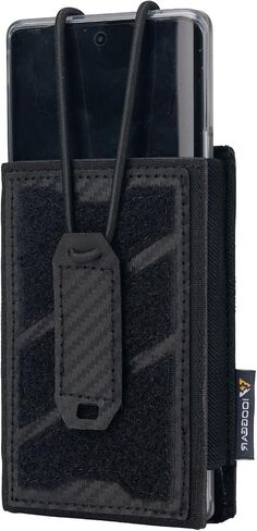 IDOGEAR Tactical Phone Pouch for 6.7 Phones, Molle-Compatible Waist Pack, 500D Nylon EDC Outdoor Holster Fits iPhone/Samsung(Black) in Kuwait