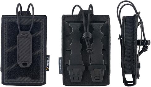 IDOGEAR Tactical Phone Pouch for 6.7 Phones, Molle-Compatible Waist Pack, 500D Nylon EDC Outdoor Holster Fits iPhone/Samsung(Black) in Kuwait