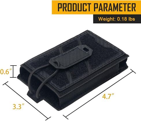 IDOGEAR Tactical Phone Pouch for 6.7 Phones, Molle-Compatible Waist Pack, 500D Nylon EDC Outdoor Holster Fits iPhone/Samsung(Black) in Kuwait