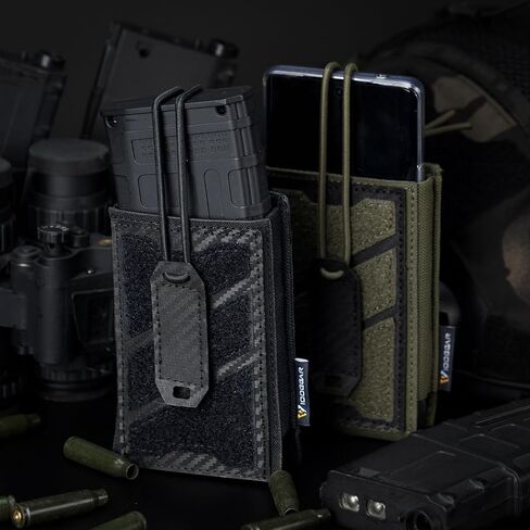 IDOGEAR Tactical Phone Pouch for 6.7 Phones, Molle-Compatible Waist Pack, 500D Nylon EDC Outdoor Holster Fits iPhone/Samsung(Black) in Kuwait