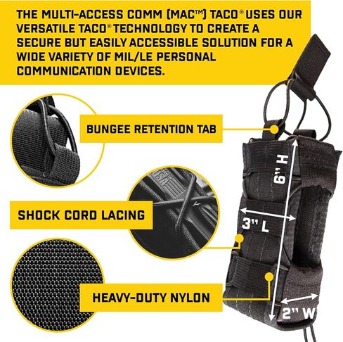 High Speed Gear - Multi-Access Comm (MAC™) Taco MOLLE Pouch, Police Gear & Military Gear, MOLLE Radio Pouch, Tactical Pouch for Professionals in Saudi Arabia