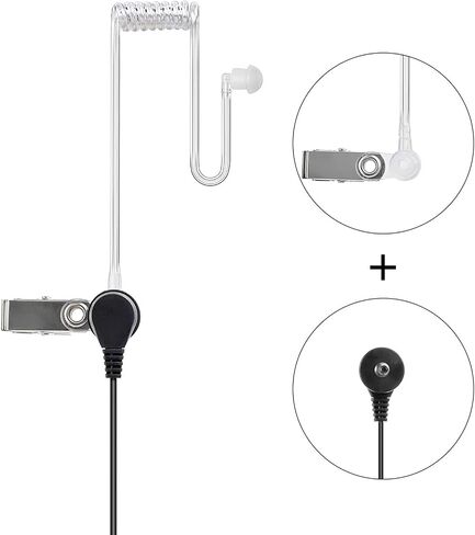 1Pin 2.5mm Walkie Talkie Clear Acoustic Tube Earpiece with PTT 2Pack in Kuwait