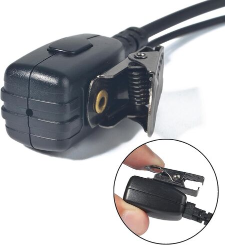 1Pin 2.5mm Walkie Talkie Clear Acoustic Tube Earpiece with PTT 2Pack in Kuwait
