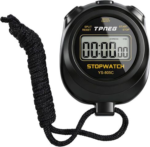 TPNEG Simple Stopwatch Timer - Easy to Use, Set Up, Read, and Carry - Large Display - On/Off, AAA Battery - Ideal for Coaches, Track and Field, Soccer Referees, Sports, Classroom in Kuwait