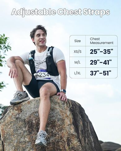 Zelvot Running Vest for Women Men, Hydration Backpack with 2L Water Bladder | Lightweight 7.5 oz, 8 Pockets, Adjustable Chest Straps, Built-In Whistle, Reflective Logos for Marathons, Long-Distance Runs in Kuwait