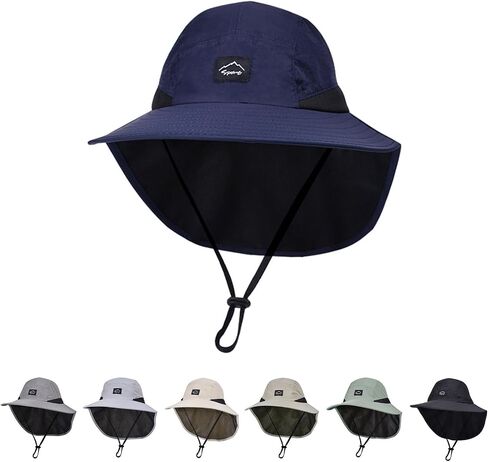 ZOORON Kids Sun Hat with Neck Flap Beach Fishing Bucket for Boys Girls in Kuwait