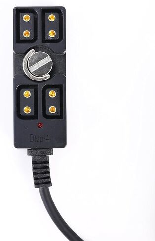 D-tap Male to 4 Port Female Splitter Power Cable Hub Connector with Indicator Light & 1/4" Mount Suitable for Anton Bauer V-Mount ARRI RED Camera TILTA Steadicam IDX Battery, for D-Tap outputs in Kuwait
