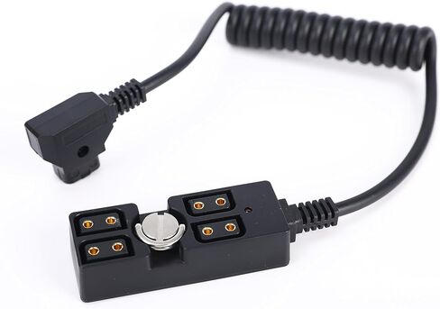 D-tap Male to 4 Port Female Splitter Power Cable Hub Connector with Indicator Light & 1/4" Mount Suitable for Anton Bauer V-Mount ARRI RED Camera TILTA Steadicam IDX Battery, for D-Tap outputs in Kuwait