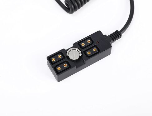 D-tap Male to 4 Port Female Splitter Power Cable Hub Connector with Indicator Light & 1/4" Mount Suitable for Anton Bauer V-Mount ARRI RED Camera TILTA Steadicam IDX Battery, for D-Tap outputs in Kuwait