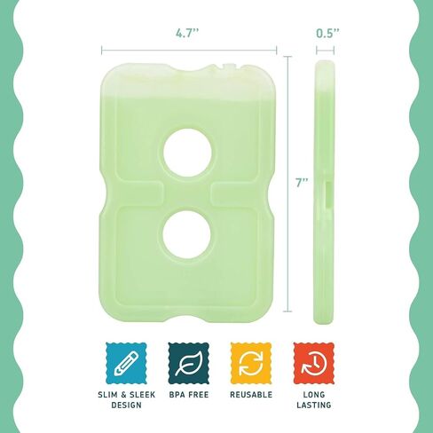 Healthy Packers Ice Packs for Lunch Boxes, Slim Cooler Ice Packs, 4 Pack in Kuwait
