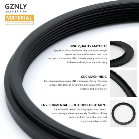 GZNLY 52mm to 49mm Step-up Adapter Rings Filter Adapter Black Metal Step Down Filter Ring Adapter Compatible with All Brand UV CPL ND Camera Lens Filter Stepping Rings (52mm-49mm) in Kuwait