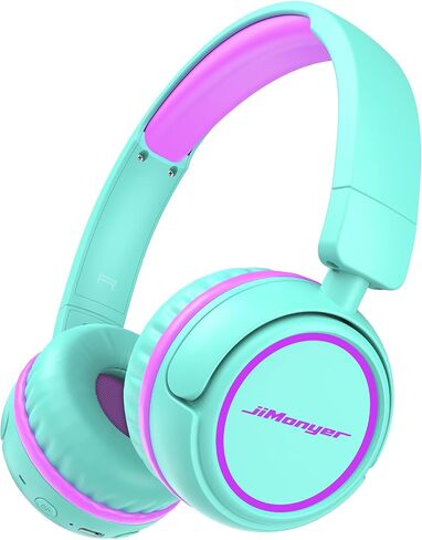 Jimonyer Kids Bluetooth Headphones for Travel, 80H Playtime (Green) in Kuwait