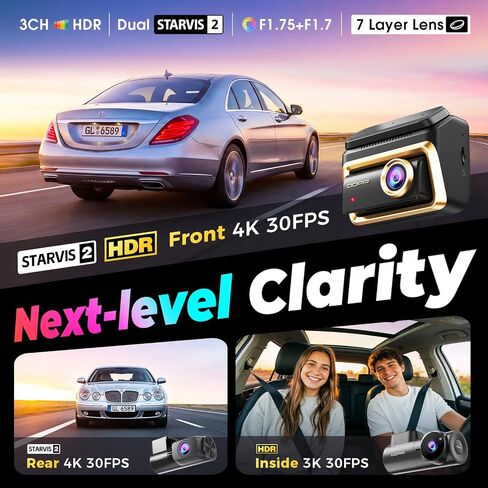 DDPAI Z90 Master 3-Channel 4K Dash Cam CPL Included with 4G LTE Module in Kuwait