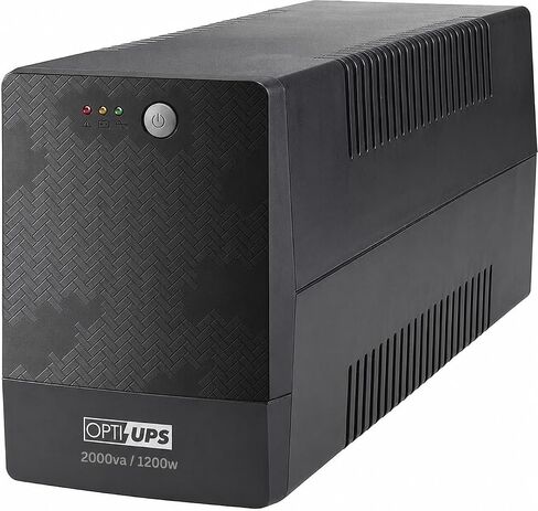 OPTI-UPS TS800E 800va / 480 Watts (USA 120 Volts) 3 Year Warranty Line Interactive UPS Battery Backup & Surge Protector AVR Automatic Voltage Regulator - Uninterruptible Power Supply (Black, 800va) in Kuwait