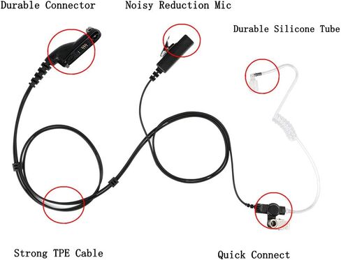 2pcs Walkie Talkie Earpieces for Motorola APX 6000 in Kuwait