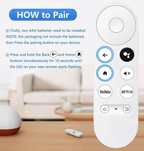 New Upgrade Voice Remote for Google Chromecast 4k Snow/HD TV, Replacement Remote Control for G9N9N, GA01920-US, GA01409-US, GA01923-US, GA01919-US in Kuwait