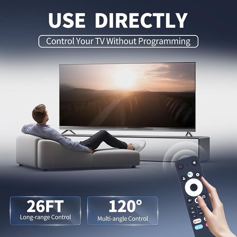 GTV-Remote-S Replacement Remote Control for Element Google TV Streaming Media Player, Voice Search, Compatible Models E650AE65G E650AE55G E450AD70G etc. in Kuwait