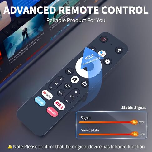 GTV-Remote-S Replacement Remote Control for Element Google TV Streaming Media Player, Voice Search, Compatible Models E650AE65G E650AE55G E450AD70G etc. in Kuwait