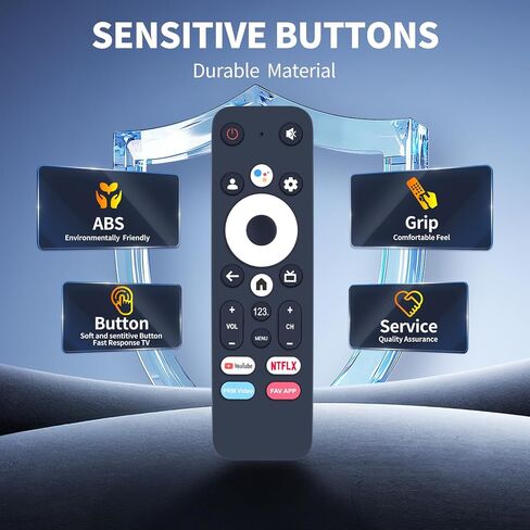 GTV-Remote-S Replacement Remote Control for Element Google TV Streaming Media Player, Voice Search, Compatible Models E650AE65G E650AE55G E450AD70G etc. in Kuwait