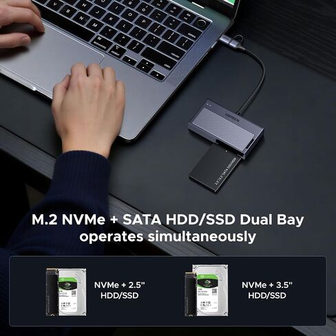 UGREEN 2-in-1 M.2 NVMe SSD Enclosure and SATA Hard Drive Adapter in Kuwait