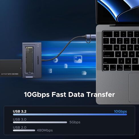 UGREEN 2-in-1 M.2 NVMe SSD Enclosure and SATA Hard Drive Adapter in Kuwait