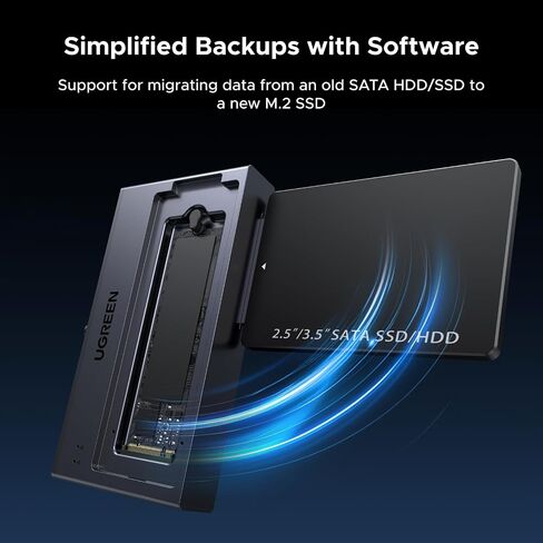 UGREEN 2-in-1 M.2 NVMe SSD Enclosure and SATA Hard Drive Adapter in Kuwait