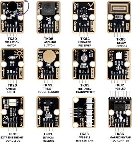 Lonely Binary Complete ESP32-S3 STEM Learning Kit - 46-Piece Sensor Module Set + ESP32-S3 N16R8 Dev Board with PinPulse Shield + 120pcs Jumper Wires from Day One for Arduino ID in Kuwait