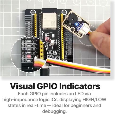 Lonely Binary Complete ESP32-S3 STEM Learning Kit - 46-Piece Sensor Module Set + ESP32-S3 N16R8 Dev Board with PinPulse Shield + 120pcs Jumper Wires from Day One for Arduino ID in Kuwait