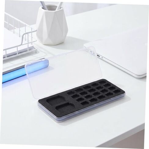 BESPORTBLE Memory Card Storage Box Holder Case for 20 and Standard Memory Cards with Protective Plastic and Sponge Interior, Ultraslim Portable Organizer for Travel and Professional Use in Kuwait