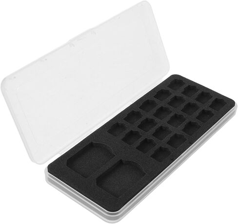 Memory Card Storage Case Lightweight and Stylish Organizer for 20 Cards, Ultrathin Protective Mini Storage Box with Plastic and Sponge Material for Professional and Casual Use in Kuwait