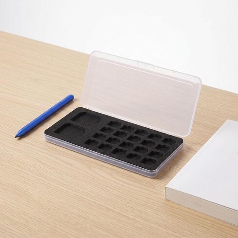 Memory Card Storage Case Lightweight and Stylish Organizer for 20 Cards, Ultrathin Protective Mini Storage Box with Plastic and Sponge Material for Professional and Casual Use in Kuwait
