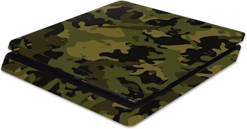 MightySkins Skin Compatible with Sony PS4 Slim Console - Green Camouflage | Protective, Durable, and Unique Vinyl Decal wrap Cover | Easy to Apply, Remove, and Change Styles | Made in The USA in Kuwait