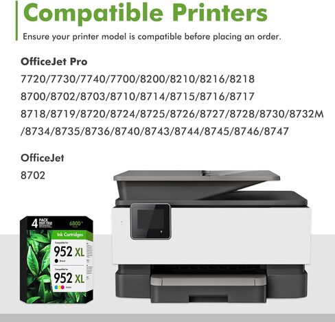 952 952XL Ink Cartridges Combo Pack for HP 952XL Printers OfficeJet 8710 in Saudi Arabia