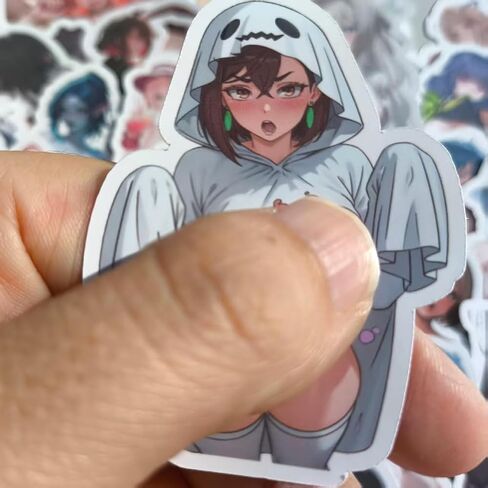 60pcs Anime Girl Stickers-NFSW Hot Girl Stickers,Cute Kawaii Vinyl Decals for 18 Adult - Car, Truck, Laptop, Motorcycle Accessories in Kuwait