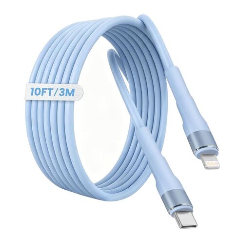 USB C to Lightning Cable 10FT/3M [Apple MFi Certified] for iPhone Charger Fast Charging Lightning Cable Charger Cord Compatible with iPhone 14/13/12/11 Pro Max/XS MAX/XR/XS/X/8/7 Plus iPad AirPods in Kuwait