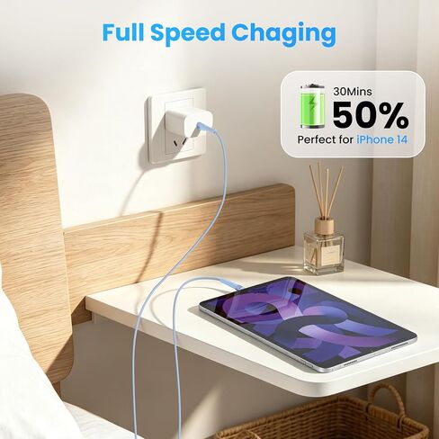 USB C to Lightning Cable 10FT/3M [Apple MFi Certified] for iPhone Charger Fast Charging Lightning Cable Charger Cord Compatible with iPhone 14/13/12/11 Pro Max/XS MAX/XR/XS/X/8/7 Plus iPad AirPods in Kuwait