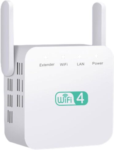 Power Pro Genius - WiFi Extender – 300Mbps, 360° Coverage, 2800 Sq.Ft, Repeater/AP Mode (White-1PCS) in Kuwait