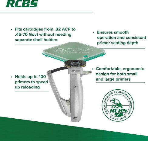 RCBS Universal Hand Priming Tool – Large and Small Primers – Green in Kuwait