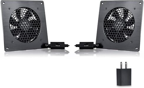 USB Cabinet 120MM Fan Quiet Cooling Fan System 6" with Speed Control, for Home Theater AV Cabinets in Kuwait