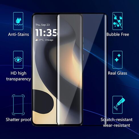 (3 Pack) For Motorola Edge 2024 Screen Protector，HD-Clear Tempered Glass Screen Protector [3D Touch][Bubble-Free][Anti-Scratch] Screen Protector Glass For Motorola Edge 2024/2023 in Kuwait