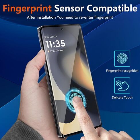 (3 Pack) For Motorola Edge 2024 Screen Protector，HD-Clear Tempered Glass Screen Protector [3D Touch][Bubble-Free][Anti-Scratch] Screen Protector Glass For Motorola Edge 2024/2023 in Kuwait