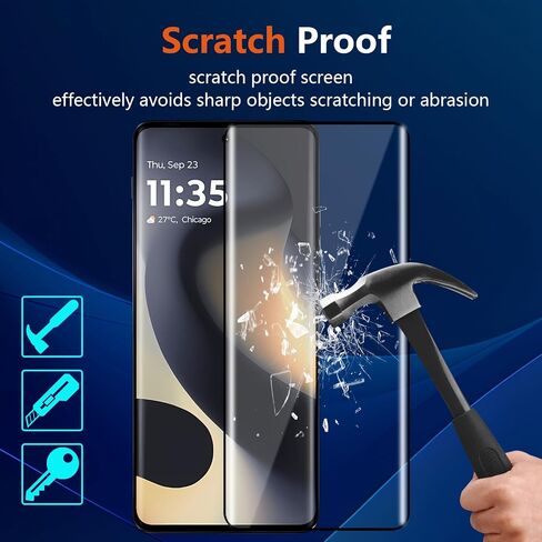 (3 Pack) For Motorola Edge 2024 Screen Protector，HD-Clear Tempered Glass Screen Protector [3D Touch][Bubble-Free][Anti-Scratch] Screen Protector Glass For Motorola Edge 2024/2023 in Kuwait