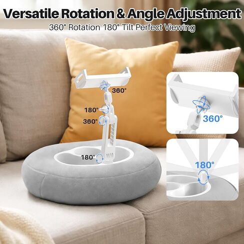 Kindle Pillow Stand with Wireless Page Turner, Kindle Holder for Bed with Storage Tray, Adjustable Tablet Pillow Stand for Hands-Free Reading, Fits Kindle & Tablets 4.7–11", Reading Accessories Gift in Saudi Arabia