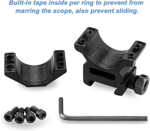 Modkin Rifle Scope Rings, Medium Profile Scope Mounts for Picatinny Rail (1 inch, 2 Pieces) in Kuwait