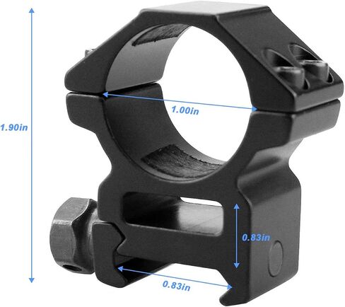 Modkin Rifle Scope Rings, Medium Profile Scope Mounts for Picatinny Rail (1 inch, 2 Pieces) in Kuwait