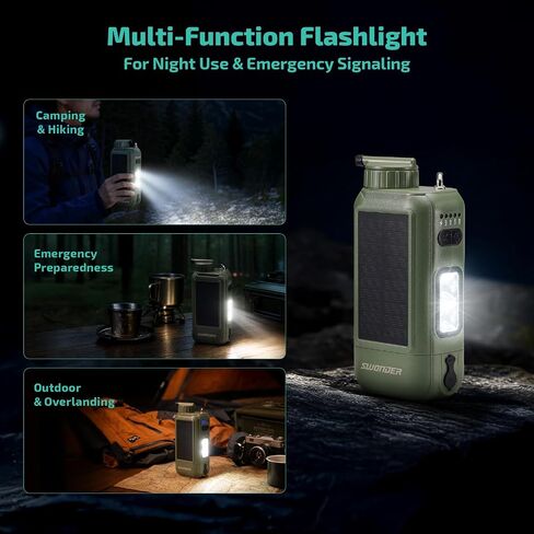 Swonder Portable Electric Water Filter – 0.01 Micron Camping Water Purifier with Solar & 5200mAh Battery, 4-Stage Filtration System for Hiking, Emergency, Survival in Kuwait