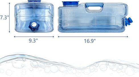 4 Gallon Water Container with Spigot, Portable Camping Water Jug, No Leakage Water Storage Containers for Camping, Outdoor Hiking, RV, BPA Free Emergency Water Tank in Kuwait