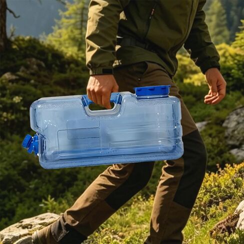 4 Gallon Water Container with Spigot, Portable Camping Water Jug, No Leakage Water Storage Containers for Camping, Outdoor Hiking, RV, BPA Free Emergency Water Tank in Kuwait