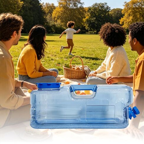 4 Gallon Water Container with Spigot, Portable Camping Water Jug, No Leakage Water Storage Containers for Camping, Outdoor Hiking, RV, BPA Free Emergency Water Tank in Kuwait